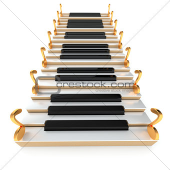 Piano stairway and notes