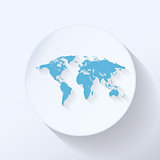 World map flat icon