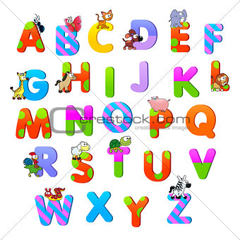 Alphabet with animals.