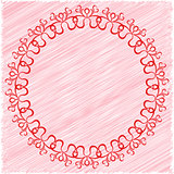 Circular vector pattern as a greeting card