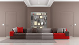 Contemporary brown livingroom