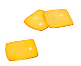 Three slices of cheese
