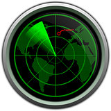 Military radar screen