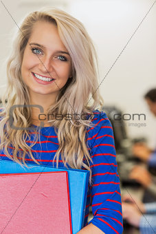 Teacher with students in computer room