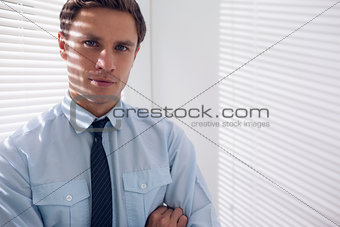 Elegant young businessman in office