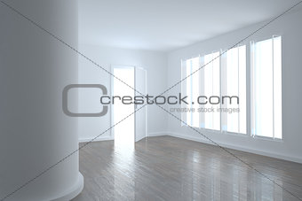Bright room with windows
