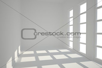 White room with windows