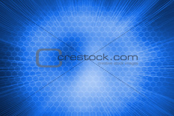 Background with blue hexagons