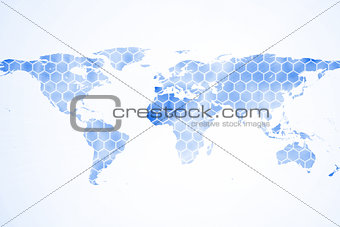 Background with world map