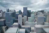 Digitally generated cityscape