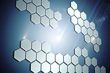 Technological background with hexagons