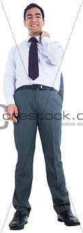 Smiling businessman standing