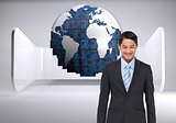 Composite image of asian businessman
