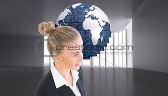 Composite image of businesswoman