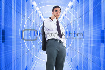 Composite image of  businessman standing