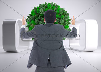Composite image of businessman
