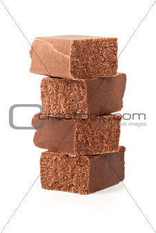 Macro of chocolate bars