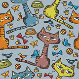 Pattern with cats.