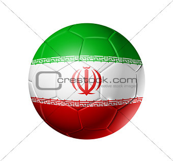 Soccer football ball with Iran flag