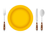 Plate and cutlery