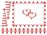 Set of Valentine's day ribbons