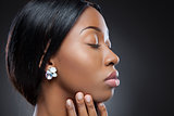 Profile of an young black beauty