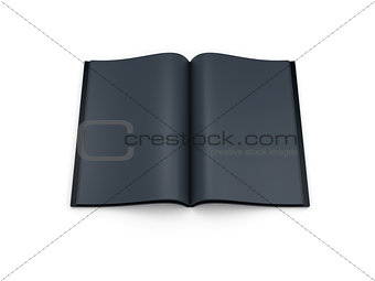 open blank black book