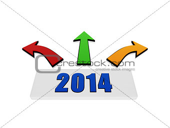new year 2014 with arrows