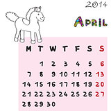horse calendar 2014 april