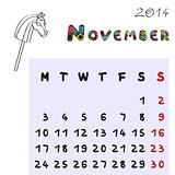 horse calendar 2014 november