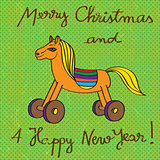 toy horse greetings card