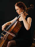 Cellist and her old cello