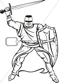 Medieval knight crusader