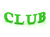 CLUB sign with green letters 