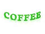 COFFEE sign with green word 