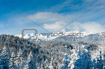 Julian alps with Triglav in the winter