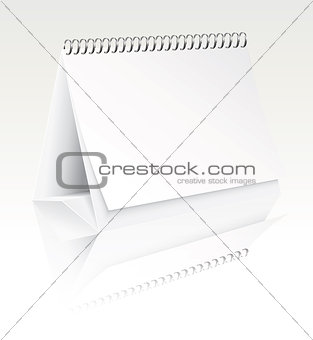 vector blank desk calendar