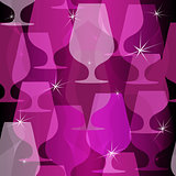 Christmas purple seamless pattern