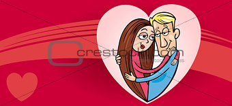 couple in love valentine card