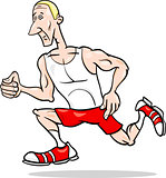 runner sportsman cartoon illustration