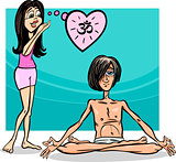 girl in love with yoga adept