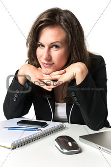 Resting businesswoman in office
