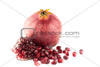 Ripe pomegranate fruit 
