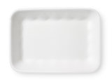 White styrofoam food tray