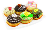 Six beautiful donuts
