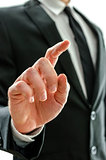 Businessman's hand with pointed finger