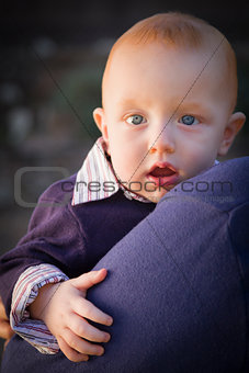 Infant Boy Portrait Outdoors