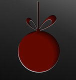 Christmas ball cut of paper