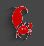 Red paper crab