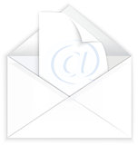 White envelope and watermark paper